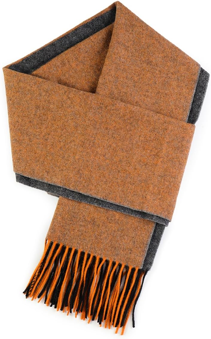 SKNSOFT Winter Wool Plaid Scarf for Men,Women Fashion Tartan Wrap Checkered Scarves - Image 3